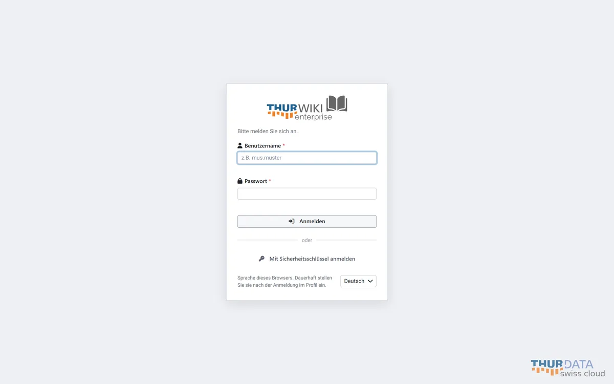 The sign-in page of the wiki with user name, password, the button for signing in through the company account and the field for the second factor.